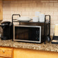 Mind Reader Kitchen Storage, Microwave Stand, Shelf Organizer, Rack Shelf, Kitchen, Metal, 23.5"L x 12.5"W x 18"H, Black