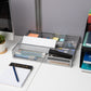 Mind Reader Drawer Organizer, Desk Org, Utensil Organizer, Office, Kitchen, Metal Mesh, 15"L x 12"W x 2.25"H, Set of 2