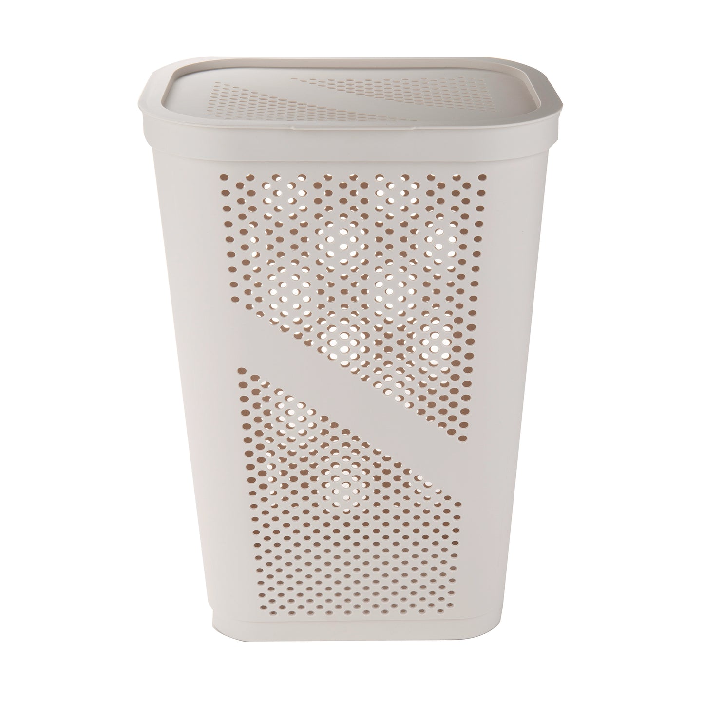 Mind Reader 60L Slim Laundry Hamper, Clothes Basket, Lid, Ventilated, Plastic, 17.25"L x 13.75"W x 23.5"H