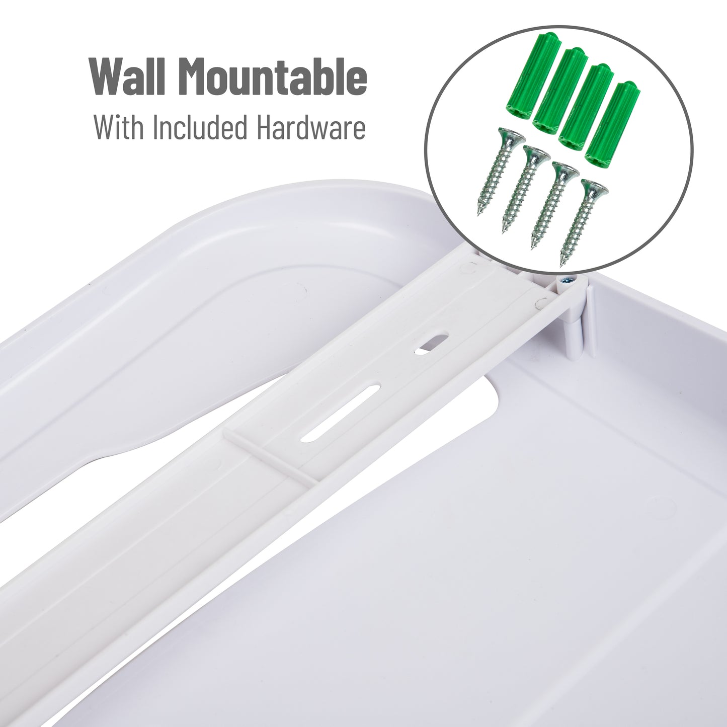 Mind Reader Toilet Cover Dispenser, Disposable Paper Set Protectors, Wall Mounted, Restroom, Set of 2, 16.5"L x 11.25"W x 2"H, White