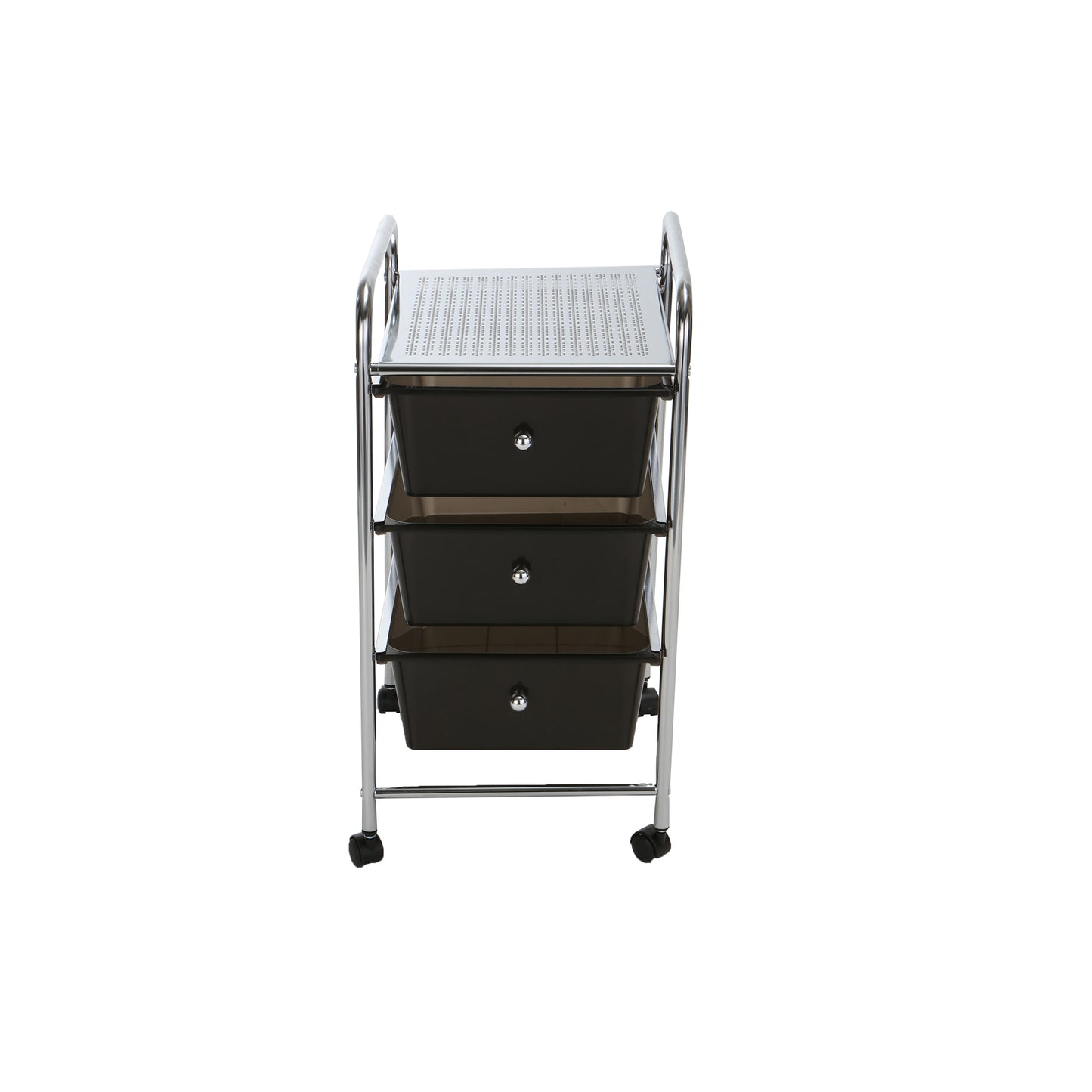 Mind Reader Rolling Cart with Drawers, Utility Cart, Craft Storage, Kitchen, Metal, 12.75"L x 15.25"W x 30"H, Multi-color