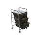 Mind Reader Rolling Cart with Drawers, Utility Cart, Craft Storage, Kitchen, Metal, 12.75"L x 15.25"W x 30"H, Multi-color