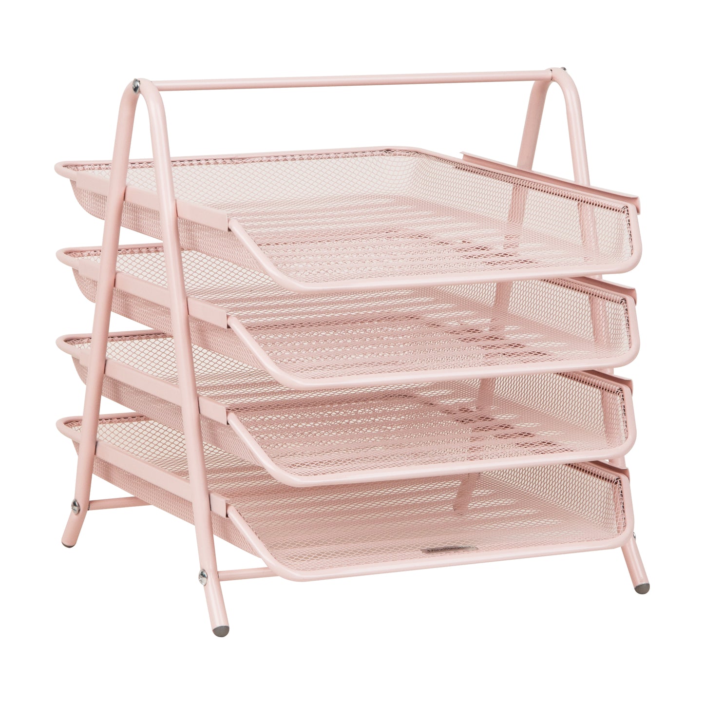 Mind Reader 4-Tier Paper Tray, Desktop Organizer, File Storage, Workspace, Office, Metal Mesh, 11.75"L x 13.75"W x 12.5"H