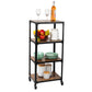 Mind Reader Bar Cart, Rolling Cart, Microwave Stand, Utility Cart, Coffee Cart, Wood,Metal, 17.85"L x 12"W x 39"H, Brown