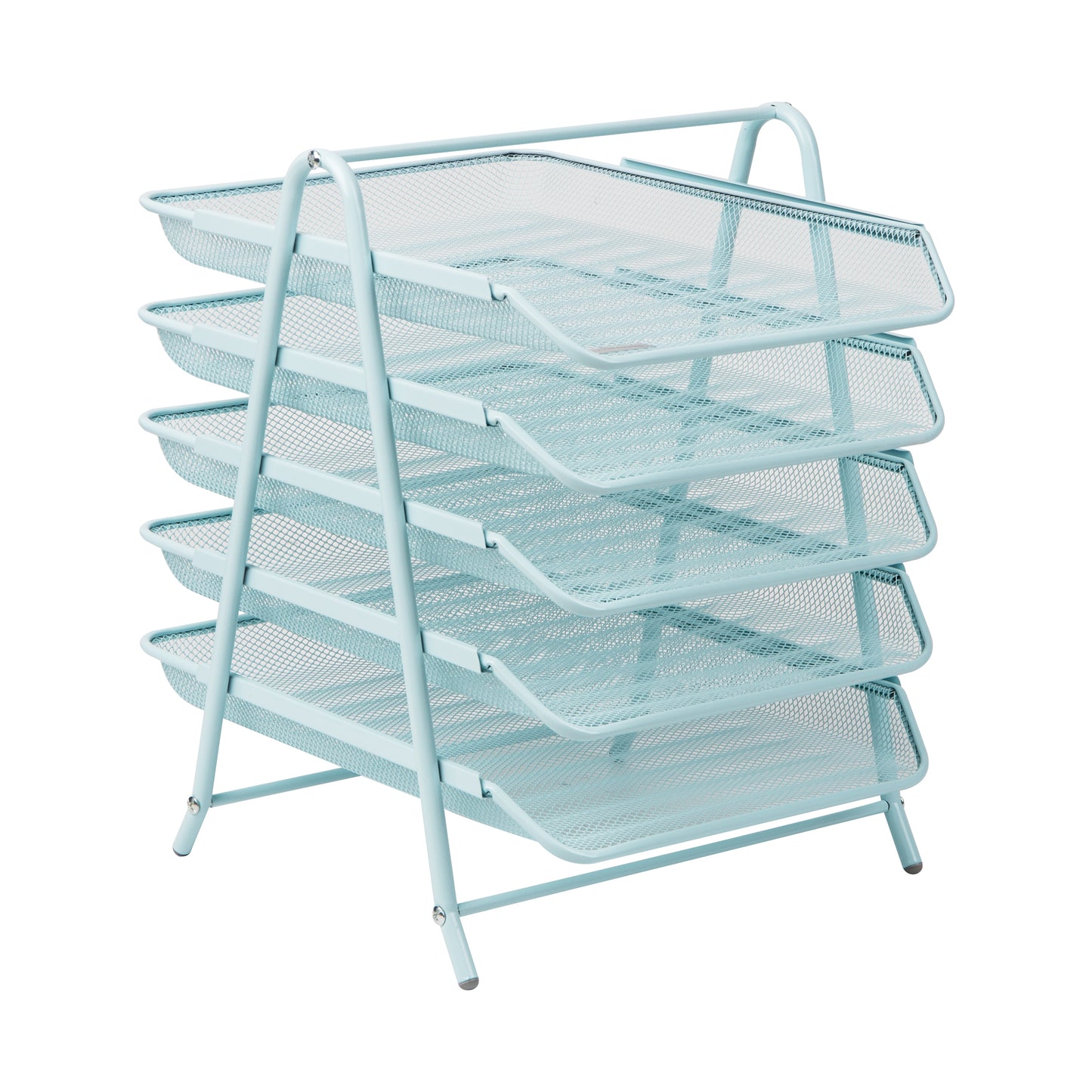 Mind Reader Network Collection, 5-Tier Paper Tray, File Storage, Desktop Organizer, Metal Mesh
