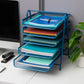 Mind Reader 5-Tier Paper Tray, Desktop Organizer, File Storage, Workspace, Office, Metal Mesh, 11.75"L x 14"W x 14.5"H