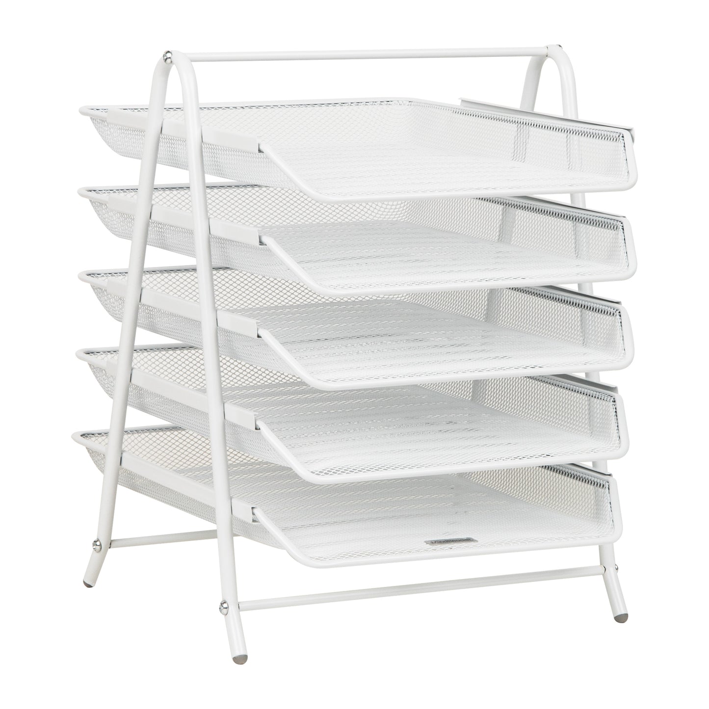Mind Reader 5-Tier Paper Tray, Desktop Organizer, File Storage, Workspace, Office, Metal Mesh, 11.75"L x 14"W x 15"H