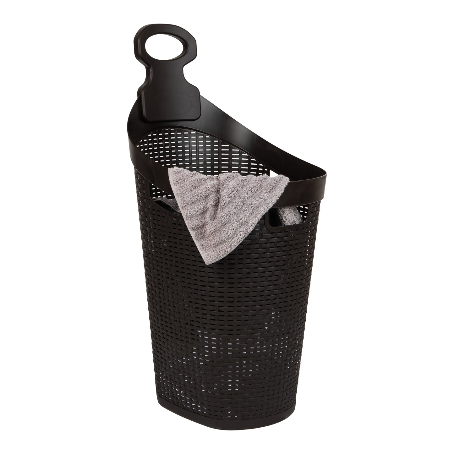 Mind Reader Basket Collection, Mobile Laundry Hamper, 61 Liter (15kg/33lbs) Capacity, Black