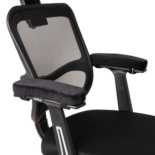 Mind Reader Air-Cloud Memory Foam Armrest Pads, Office & Gaming Chair Arm Rests, Elbow Support with Washable Cover, Black