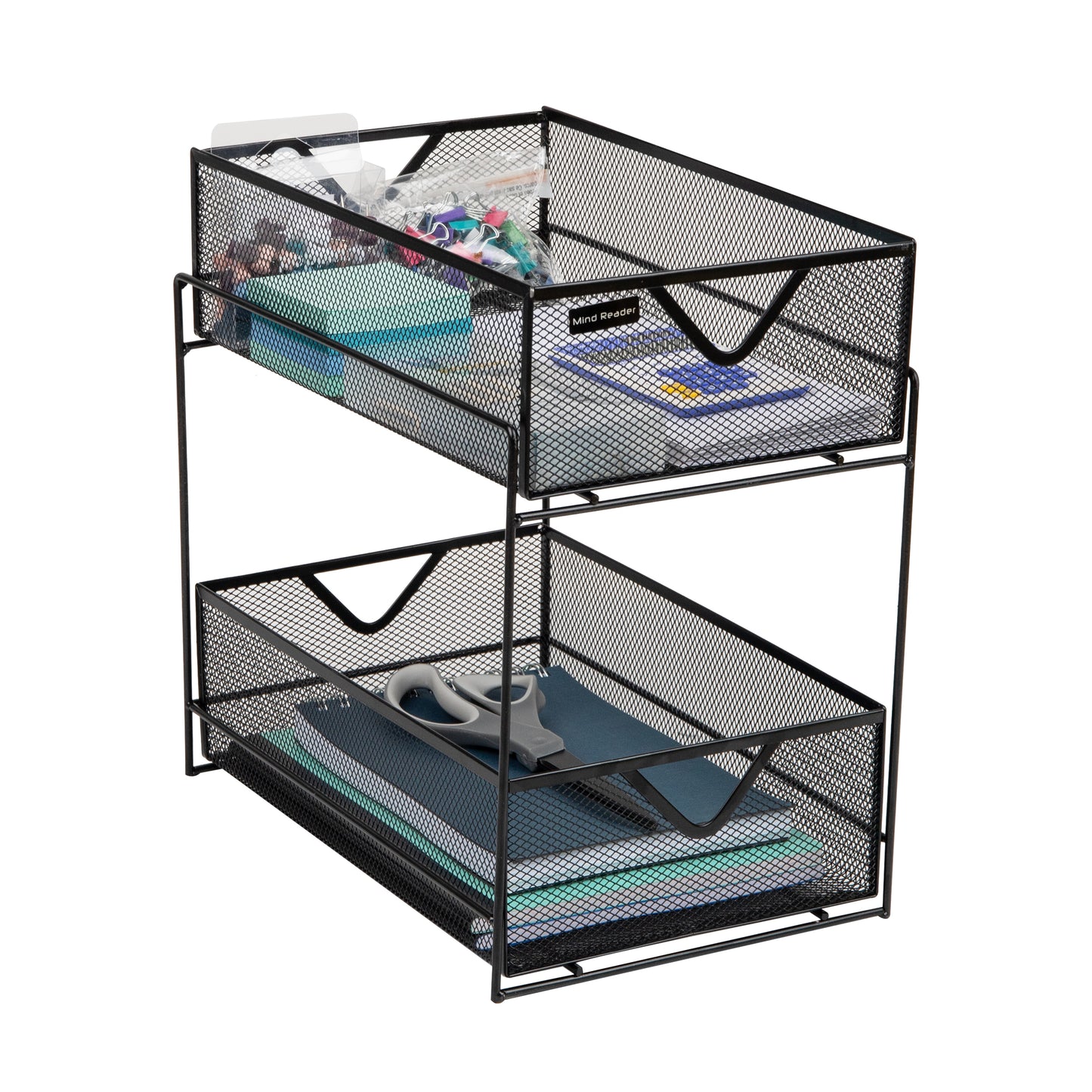 Mind Reader Network Collection, Storage Basket, Kitchen, Desk, Makeup Organizer, Metal Mesh