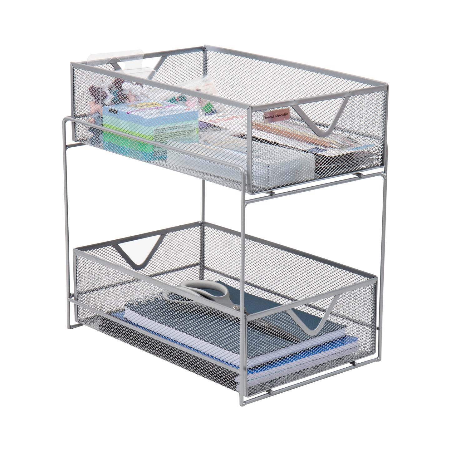 Mind Reader Network Collection, Storage Basket, Kitchen, Desk, Makeup Organizer, Metal Mesh
