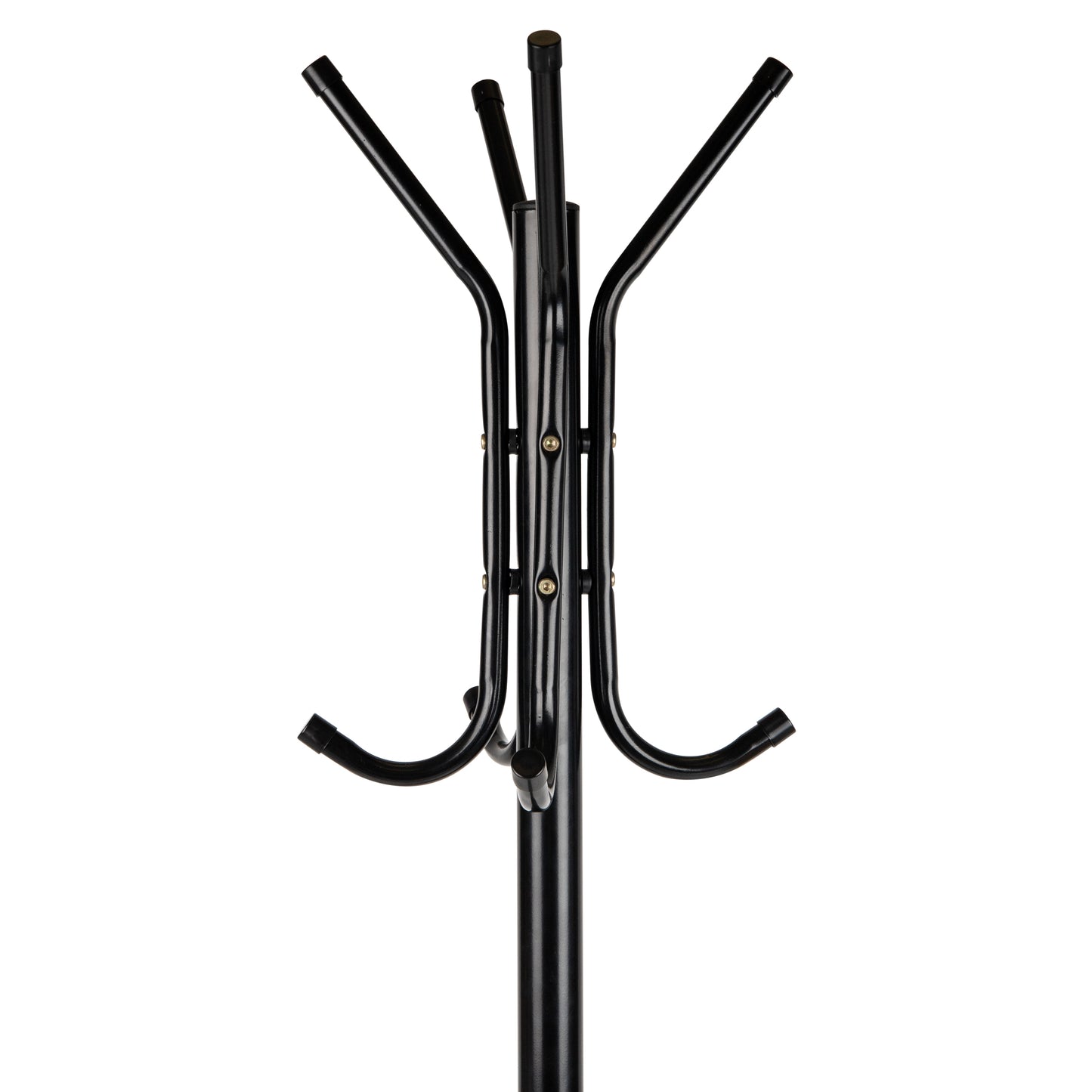 Mind Reader Coat Rack, Hall Tree, Freestanding Organizer, Coat Tree, Hat, Jacket, Purse, Metal, 18"L x 18"W x 68.5"H