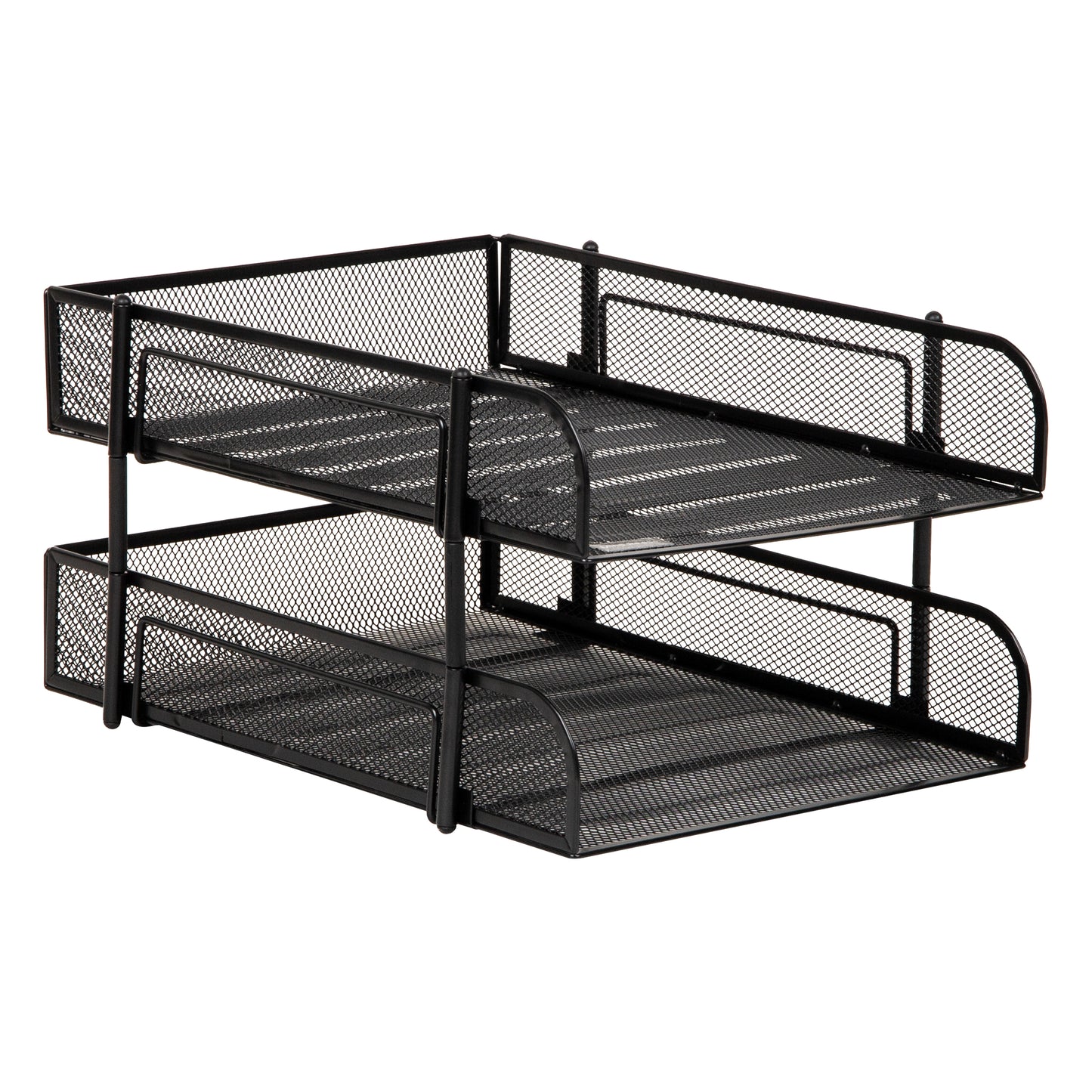 Mind Reader Stackable Paper Tray, Desktop Organizer, File Storage, Office, Metal Mesh, 10.5"L x 13.25"W x 7.5"H, 2 Pcs