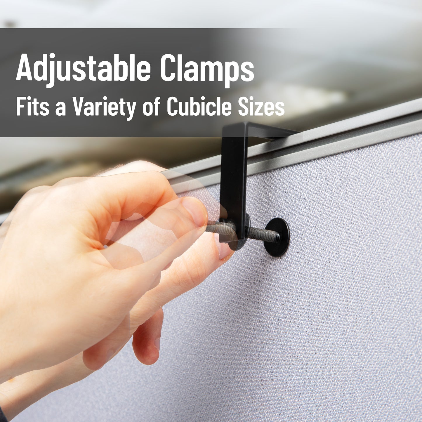 Mind Reader Hanging Cubicle Shelf Organizer, Cubicle Shelf for Office Supplies, Plants, and Decor, Easy to Install, Metal, Black