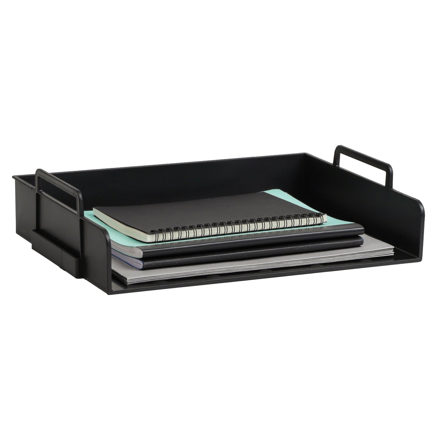 Mind Reader Stackable Paper Tray, Desktop Organizer, File Storage, Office, Plastic, 13.75"L x 10"W x 10.75"H, 4 Pcs.