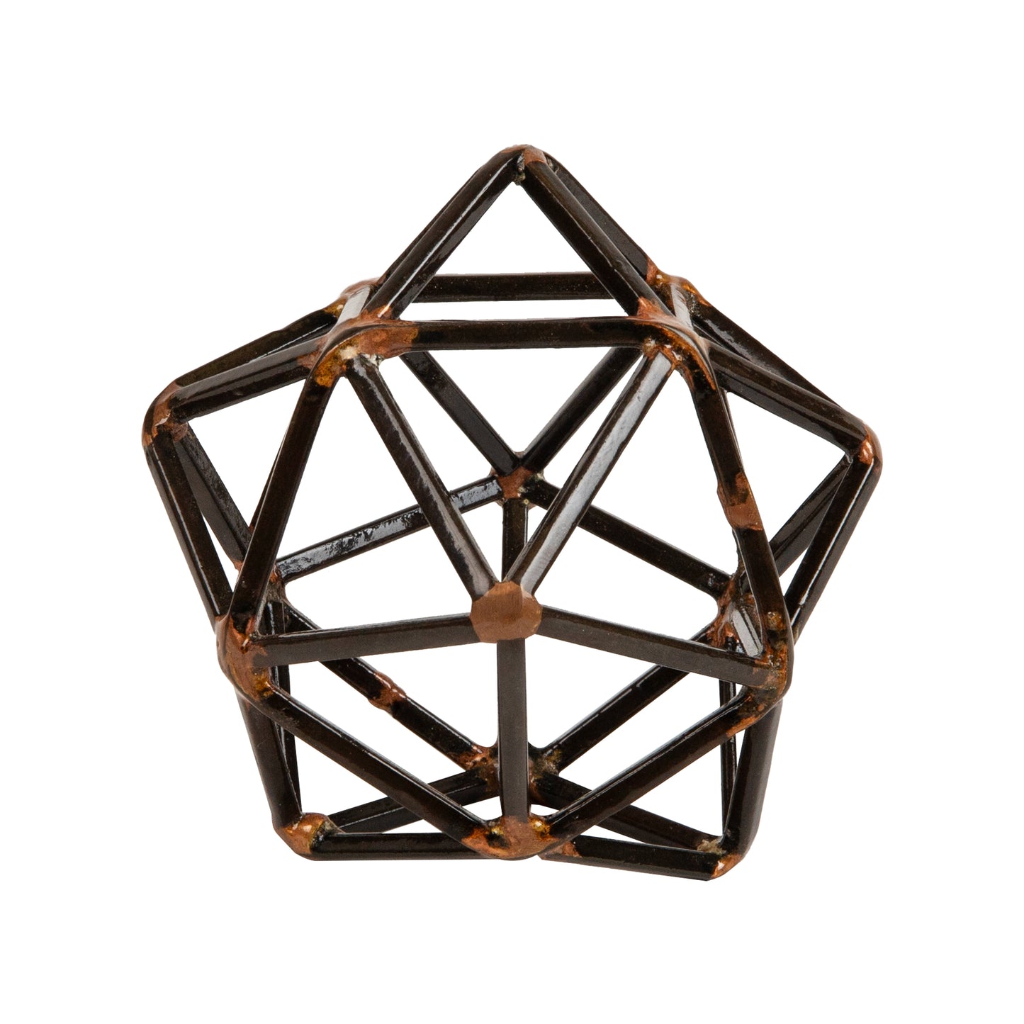 Mind Reader Metal Geometric Sculpture, Modern, Office Decoration, Home Decor, Metal, Black