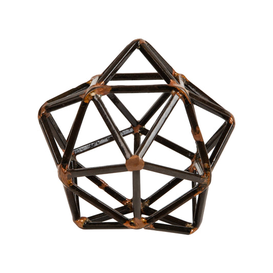 Mind Reader Metal Geometric Sculpture, Modern, Office Decoration, Home Decor, Metal, Black
