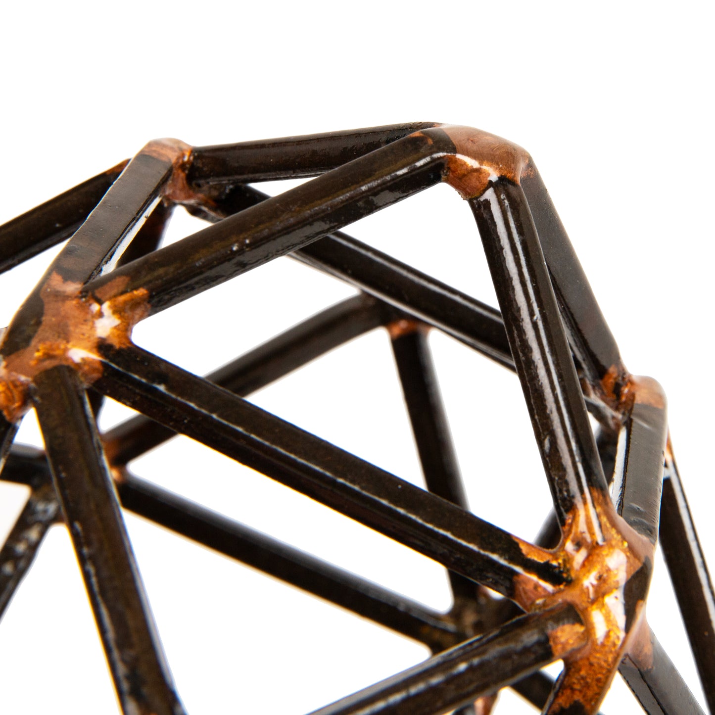 Mind Reader Metal Geometric Sculpture, Modern, Office Decoration, Home Decor, Metal, Black