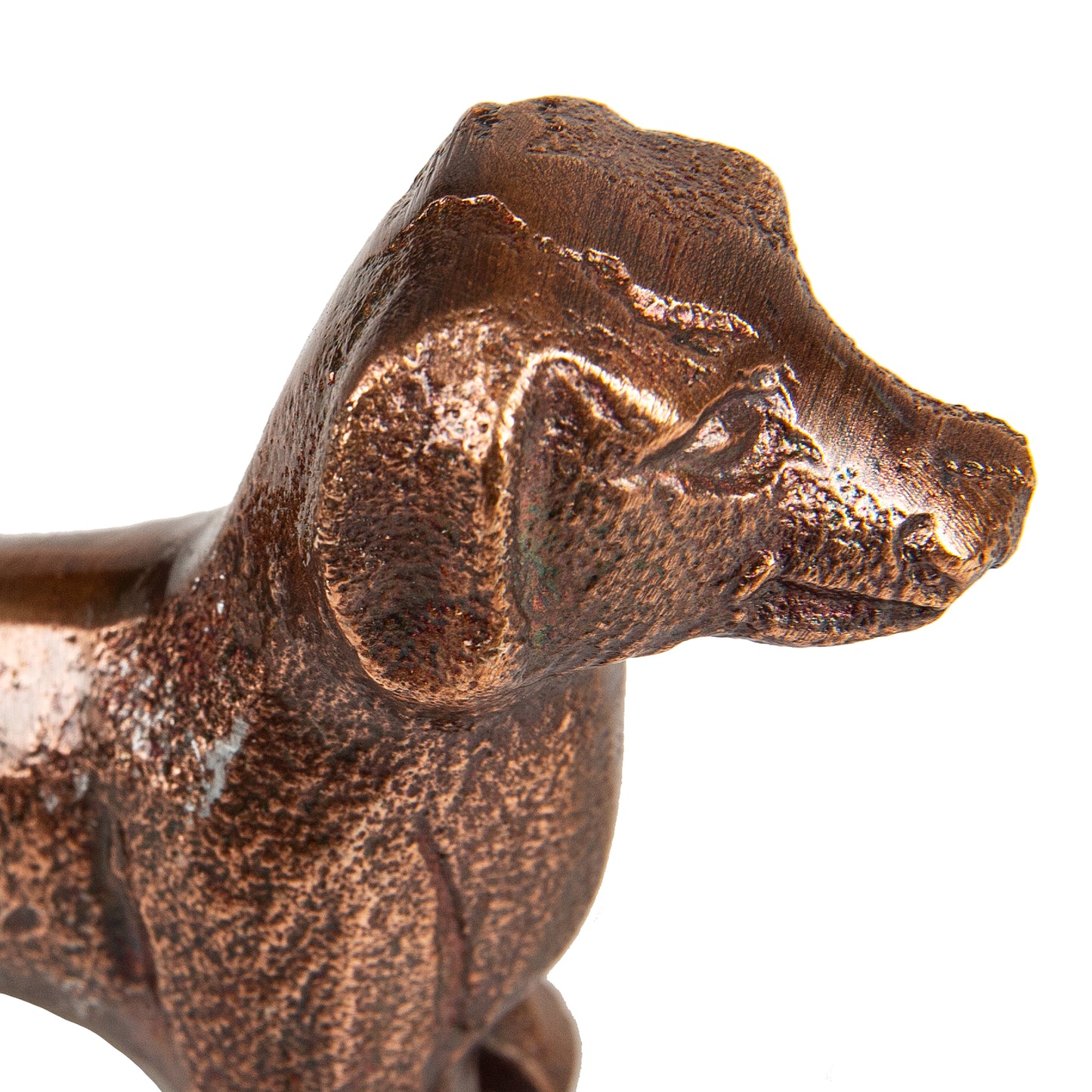 Mind Reader Dachshund Figurine, Desk or Bookshelf Home Decor, Cast Aluminum, Antique Brass Finish