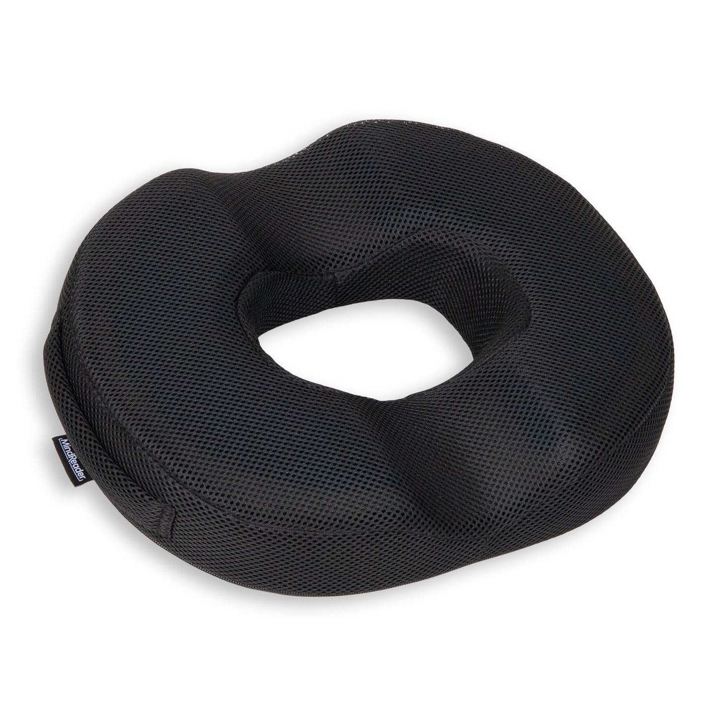 Mind Reader Air-Cloud Gel Donut Pillow, Ergonomic Memory Foam Seat Cushion with Cooling Core, Tailbone, Hemorrhoid, Pregnancy Relief, Black