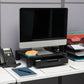 Mind Reader Monitor Stand, Storage Drawer, Desktop Organizer, Laptop Riser, Office, 17.25"L x 13.25"W x 4"H, Black