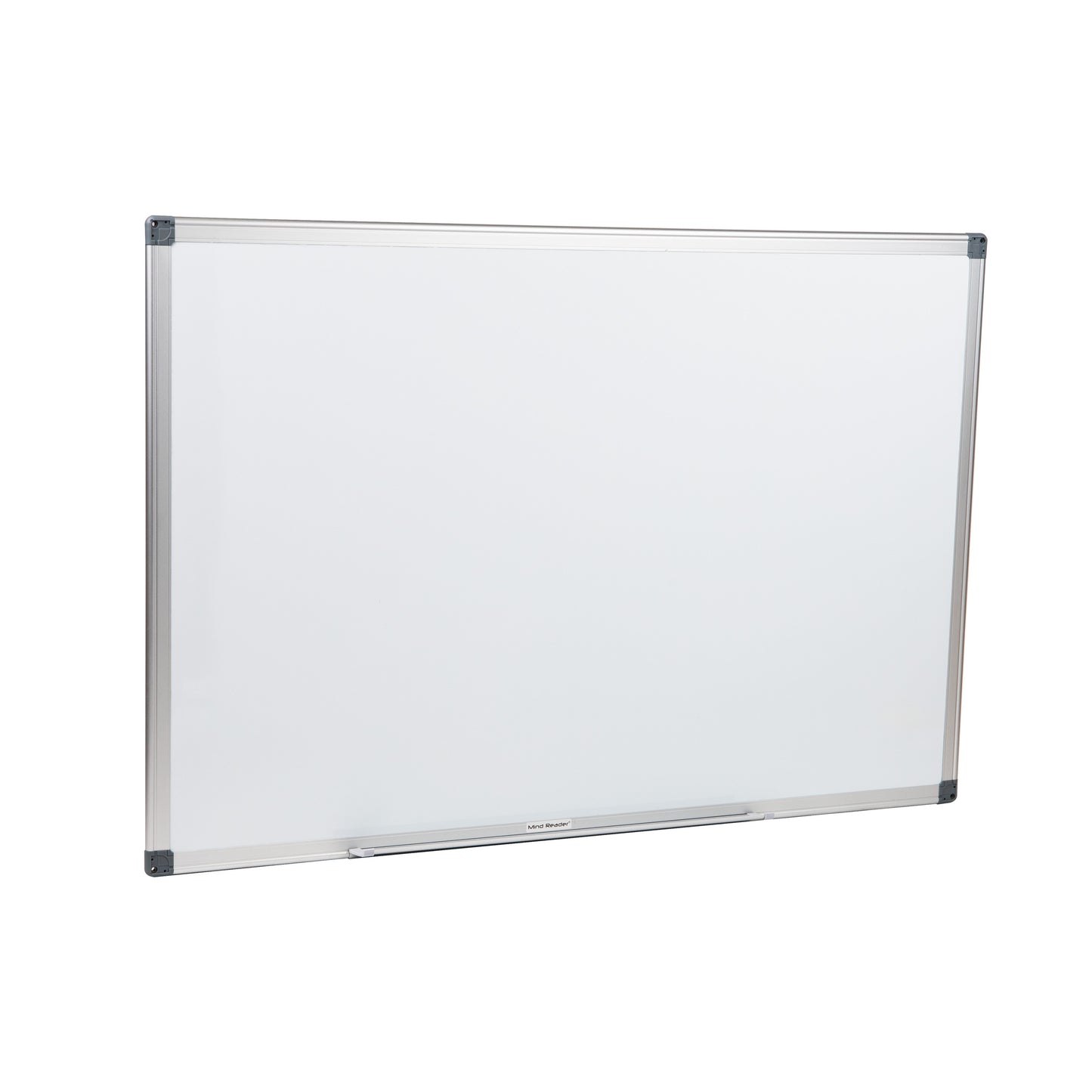 Mind Reader Dry Erase Magnetic White Board, Wall Mount with Eraser Marker Shelf, Office, 35.5"L x 23.5"W x 0.5"D, White