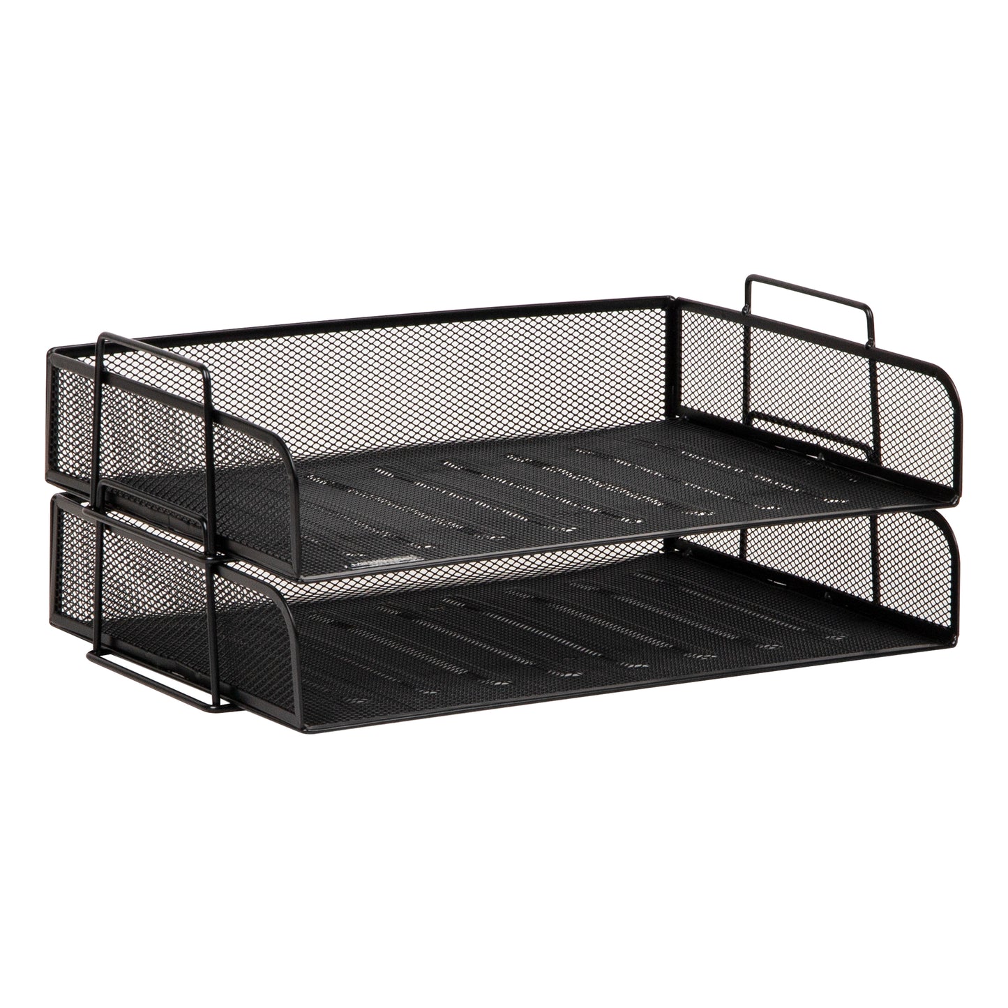 Mind Reader Stackable Paper Tray, Desktop Organizer, File Storage, Office, Metal Mesh, 14"L x 9.75"W x 11.25"H, 4 Pcs.