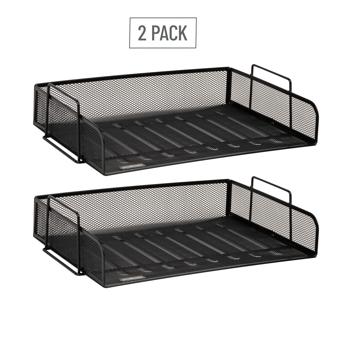 Mind Reader Stackable Paper Tray, Desktop Organizer, File Storage, Office, Metal Mesh, 14"L x 9.75"W x 11.25"H, 4 Pcs.