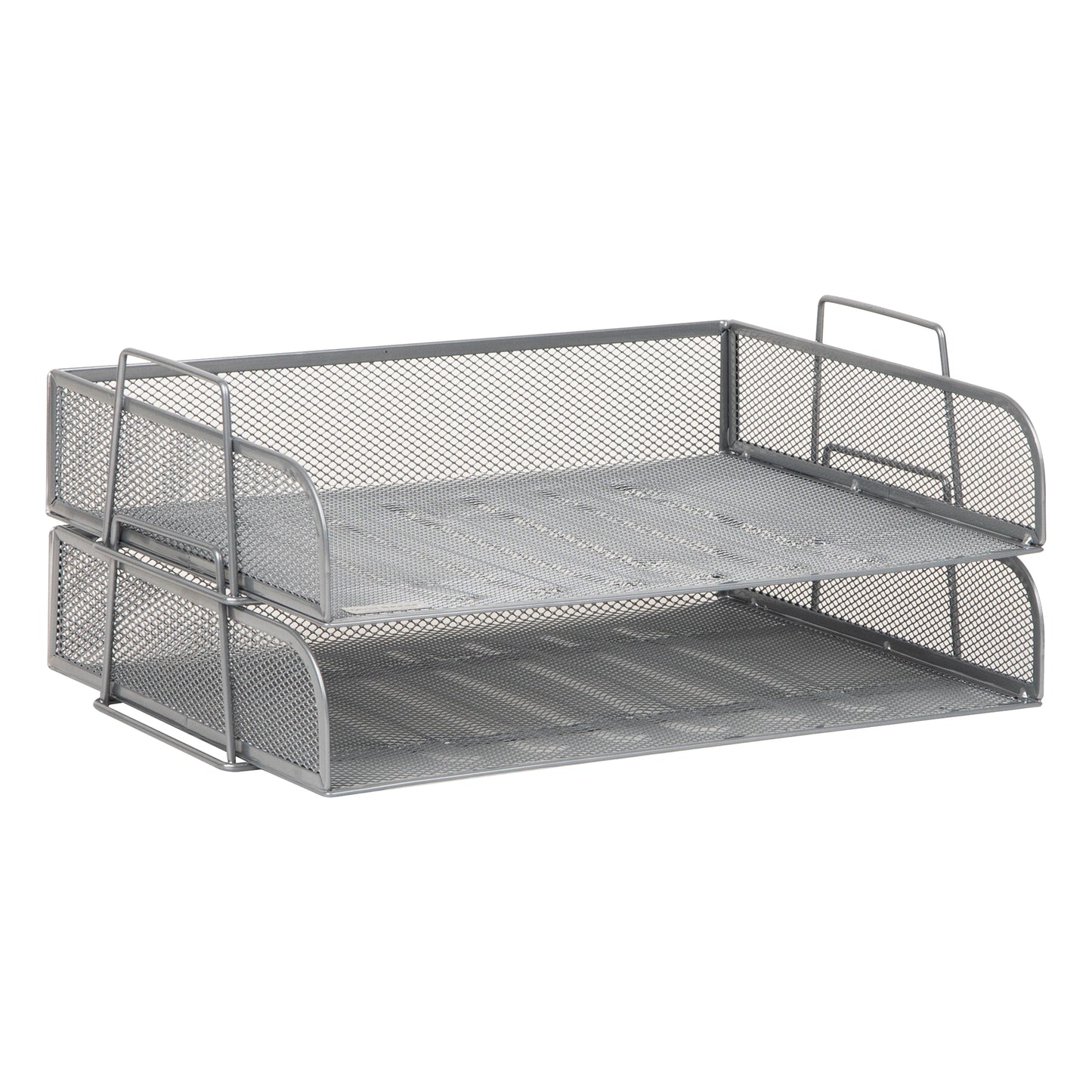 Mind Reader Stackable Paper Tray, Desktop Organizer, File Storage, Office, Metal Mesh, 14"L x 9.75"W x 11.25"H, 4 Pcs.