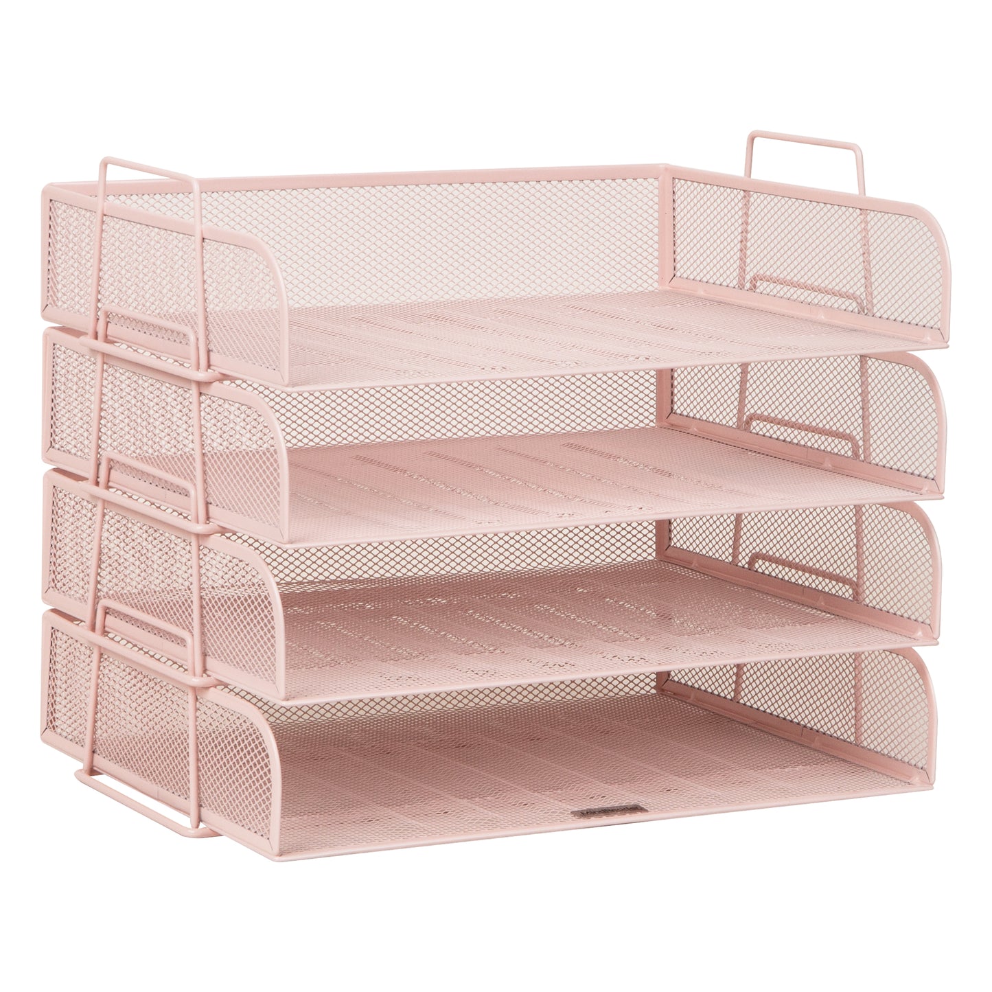 Mind Reader Stackable Paper Tray, Desktop Organizer, File Storage, Office, Metal Mesh, 13.25"L x 9.75"W x 11.25"H, 4 Pcs.