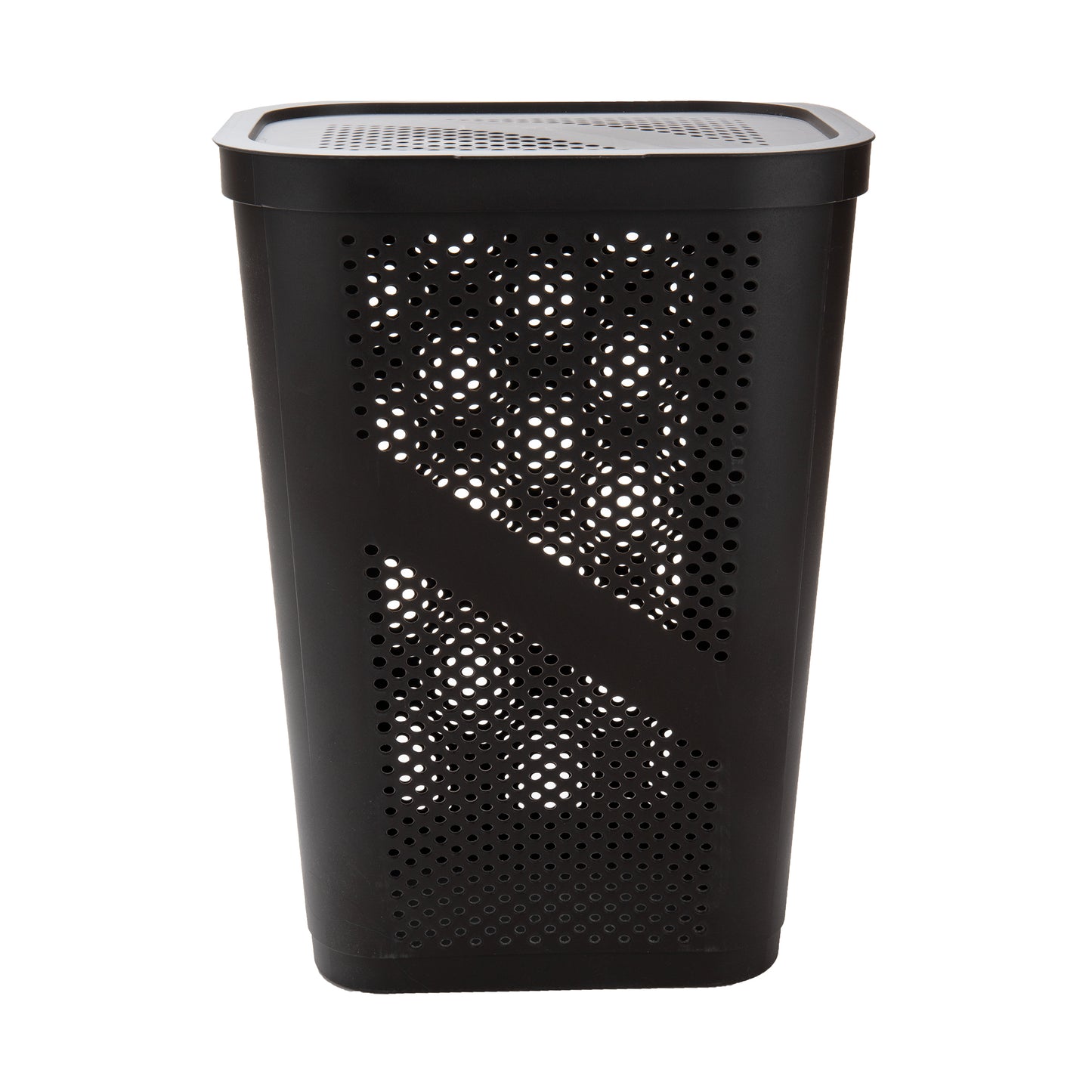 Mind Reader 60L Slim Laundry Hamper, Clothes Basket, Lid, Ventilated, Plastic, 17.25"L x 13.75"W x 23.5"H