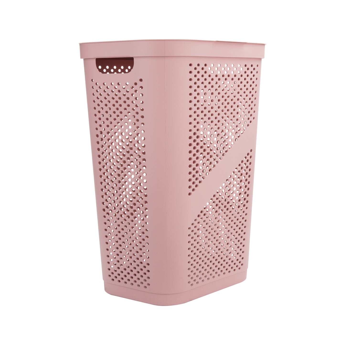 Mind Reader 60L Slim Laundry Hamper, Clothes Basket, Lid, Ventilated, Plastic, 17.25"L x 13.75"W x 23.5"H