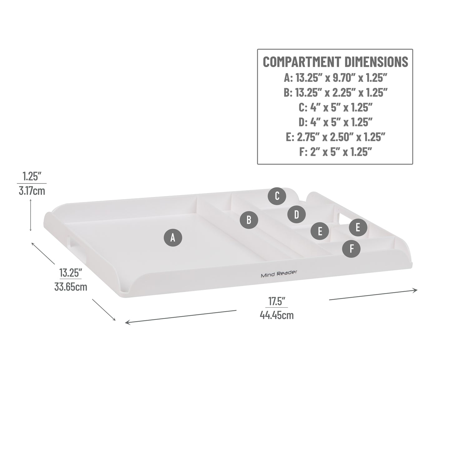 Mind Reader Coffee Station Serving Tray, 7 Pod Capacity, Countertop Organizer, Storage, 17.5"L x 13.25"W x 1.25"H