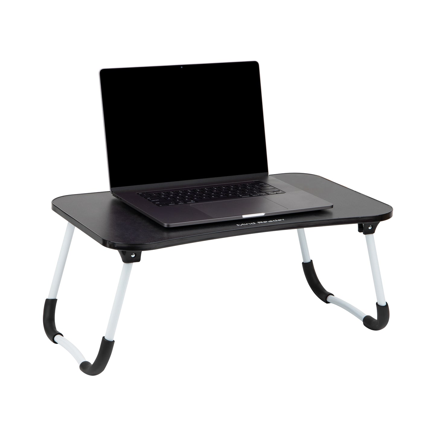 Mind Reader Lap Desk Laptop Stand, Bed Tray, Folding Legs, Couch Table, Portable, MDF, Metal, 23.25"L x 13.75"W x 10.5"H