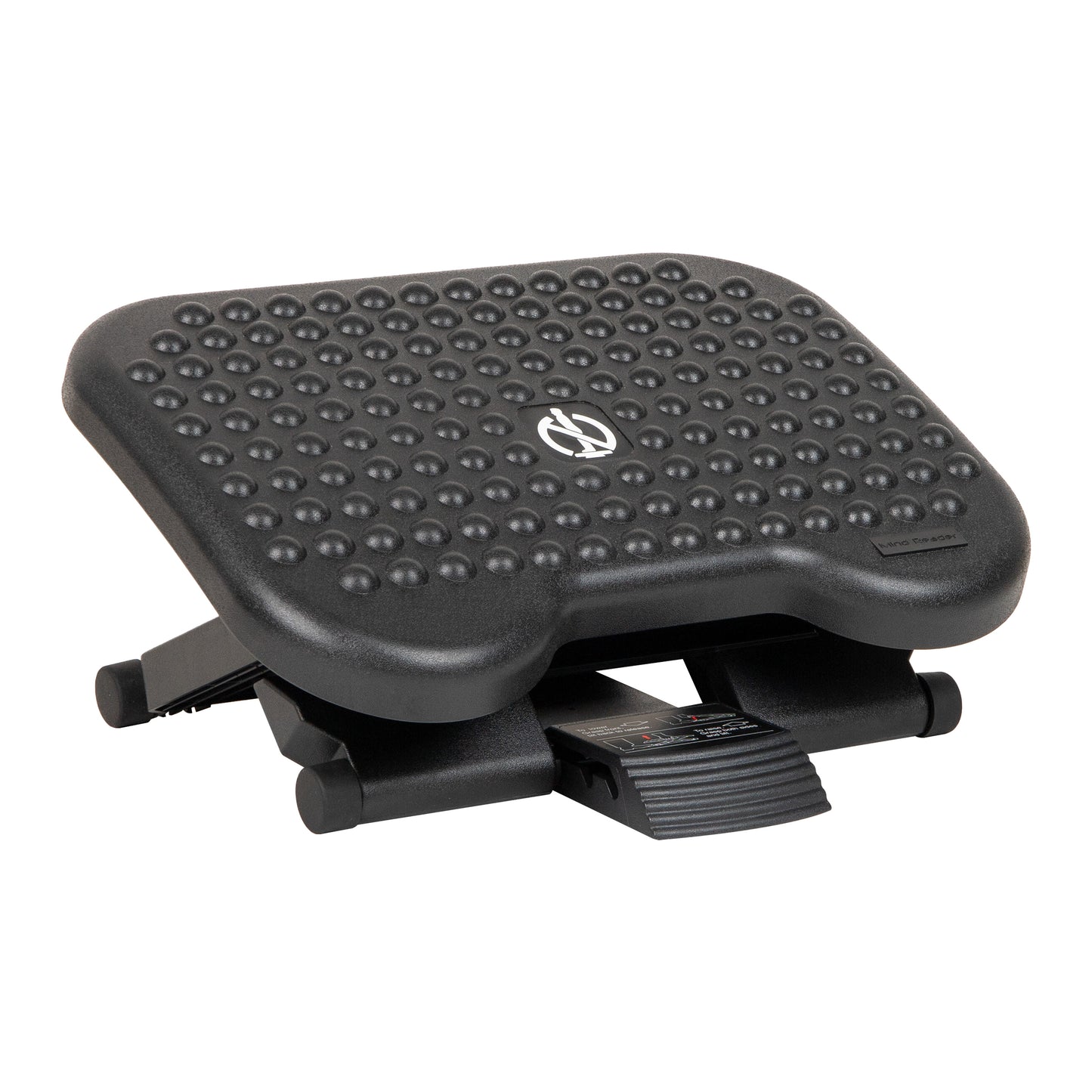 Mind Reader Foot Rest, Under Desk at Work, Ergonomic, Height Adjustable, Office, Plastic, 18"L x 13.5"W x 6.5"H, Black