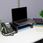 Mind Reader Dual Monitor Stand, Height Adjustable, Desktop Organizer, Laptop Riser, Office, 51.25"L x 9.25"W x 4.75"H, Black