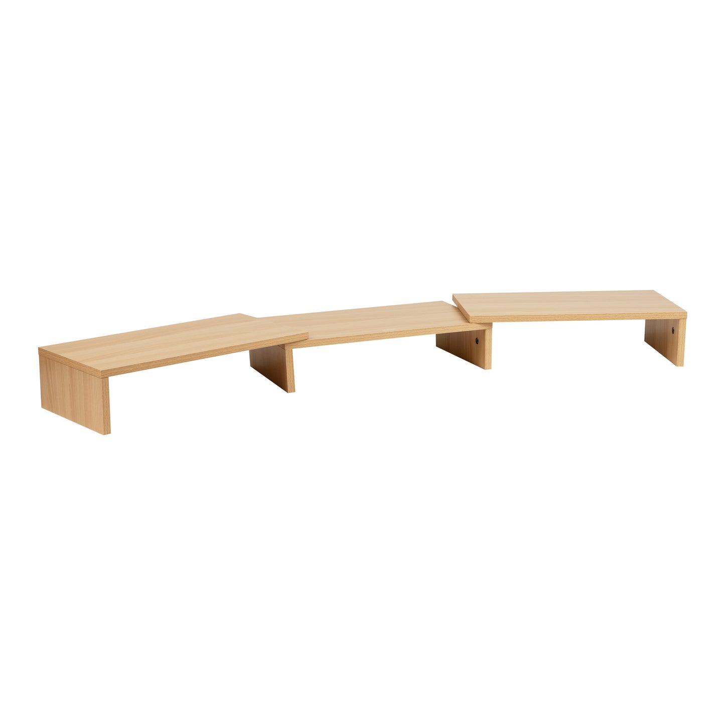 Mind Reader Dual Monitor Stand, Height Adjustable, Desktop Organizer, Laptop Riser, Office, 51.25"L x 9.25"W x 4.75"H
