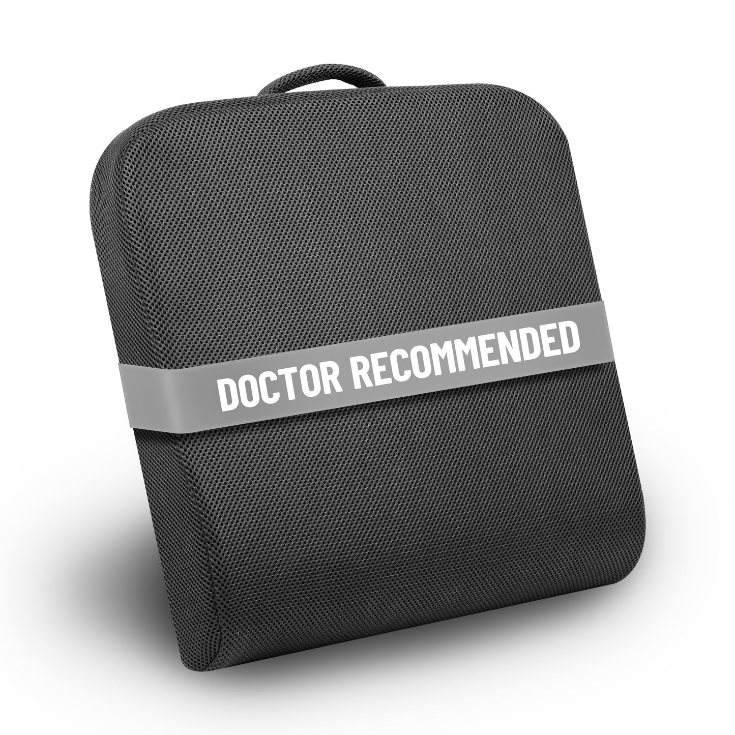 Mind Reader Memory Foam Seat Cushion, Ergonomic Pressure Relief for Office, Car, and More, Relieves Hip, Tailbone, Coccyx & Sciatica Pain, 18"L x 17.5"W x 3"H, Black