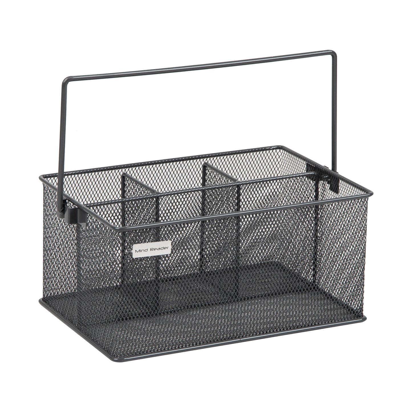 Mind Reader Multi-purpose Storage Caddy, Desktop Organizer, Cutlery Holder, Metal Mesh