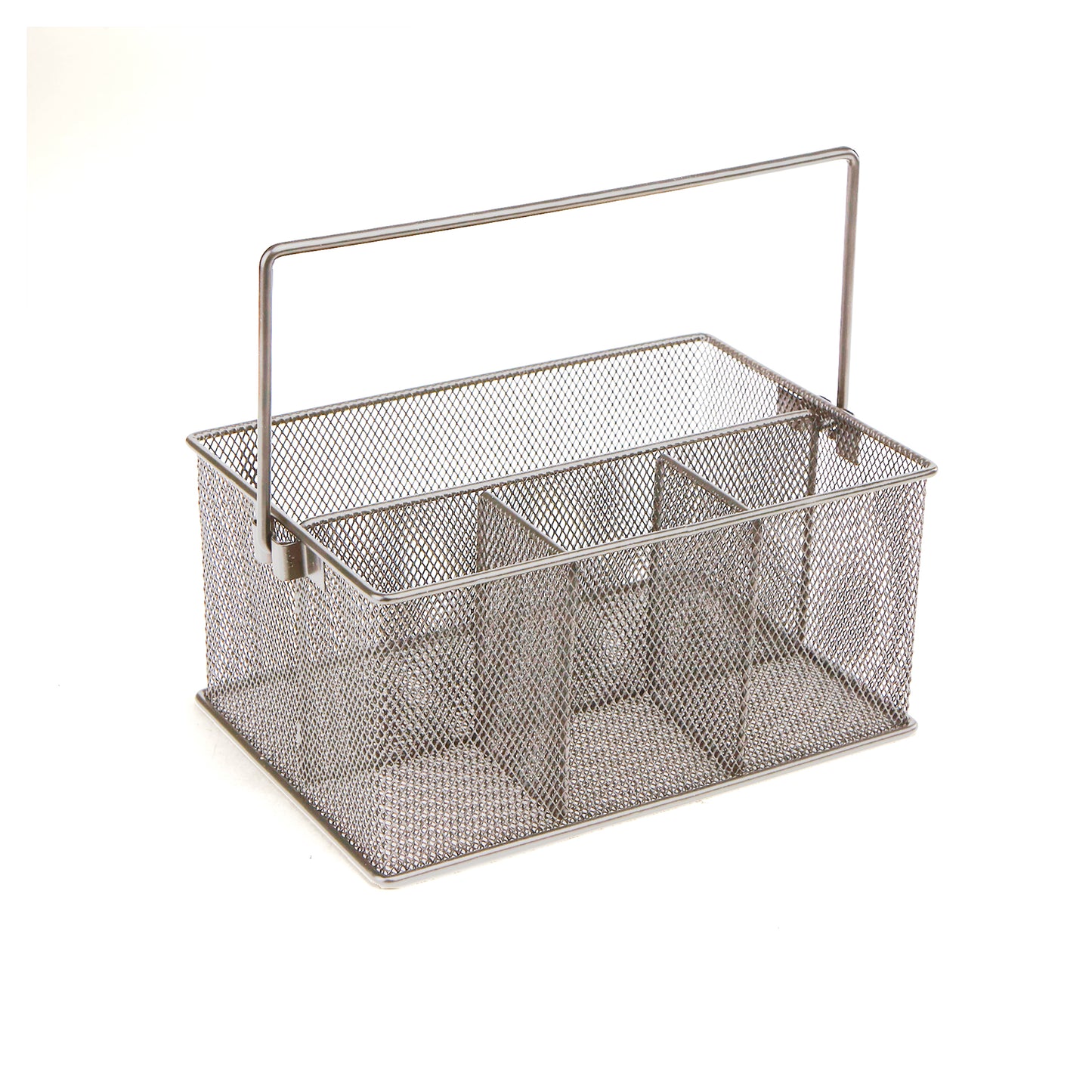 Mind Reader Multi-purpose Storage Caddy, Desktop Organizer, Cutlery Holder, Metal Mesh