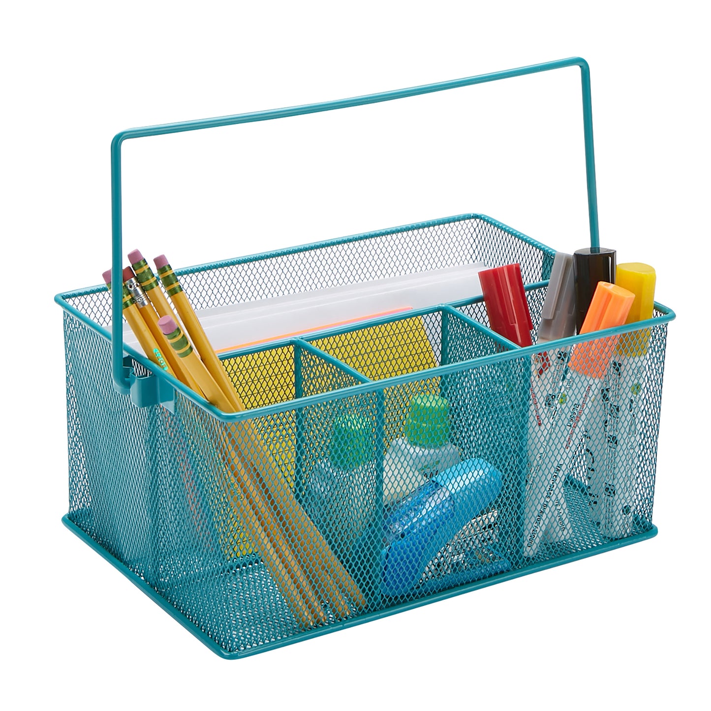 Mind Reader Multi-purpose Storage Caddy, Desktop Organizer, Cutlery Holder, Metal Mesh
