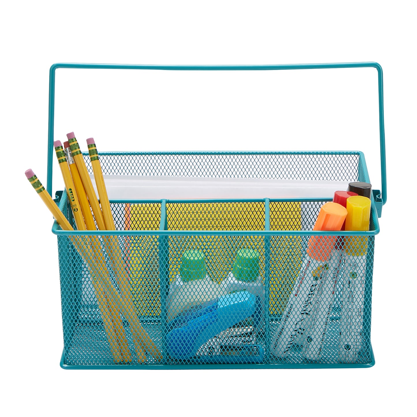 Mind Reader Multi-purpose Storage Caddy, Desktop Organizer, Cutlery Holder, Metal Mesh