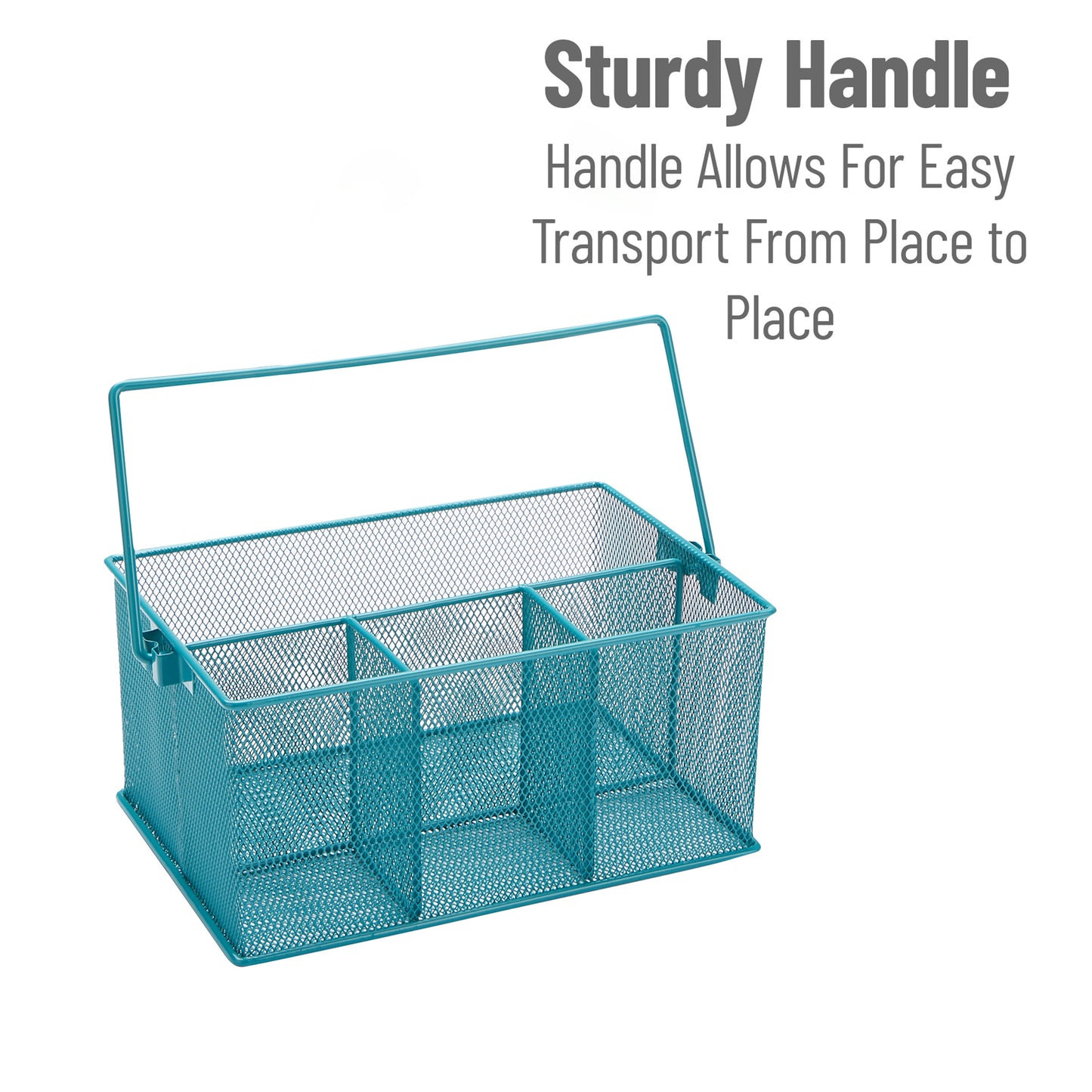 Mind Reader Multi-purpose Storage Caddy, Desktop Organizer, Cutlery Holder, Metal Mesh