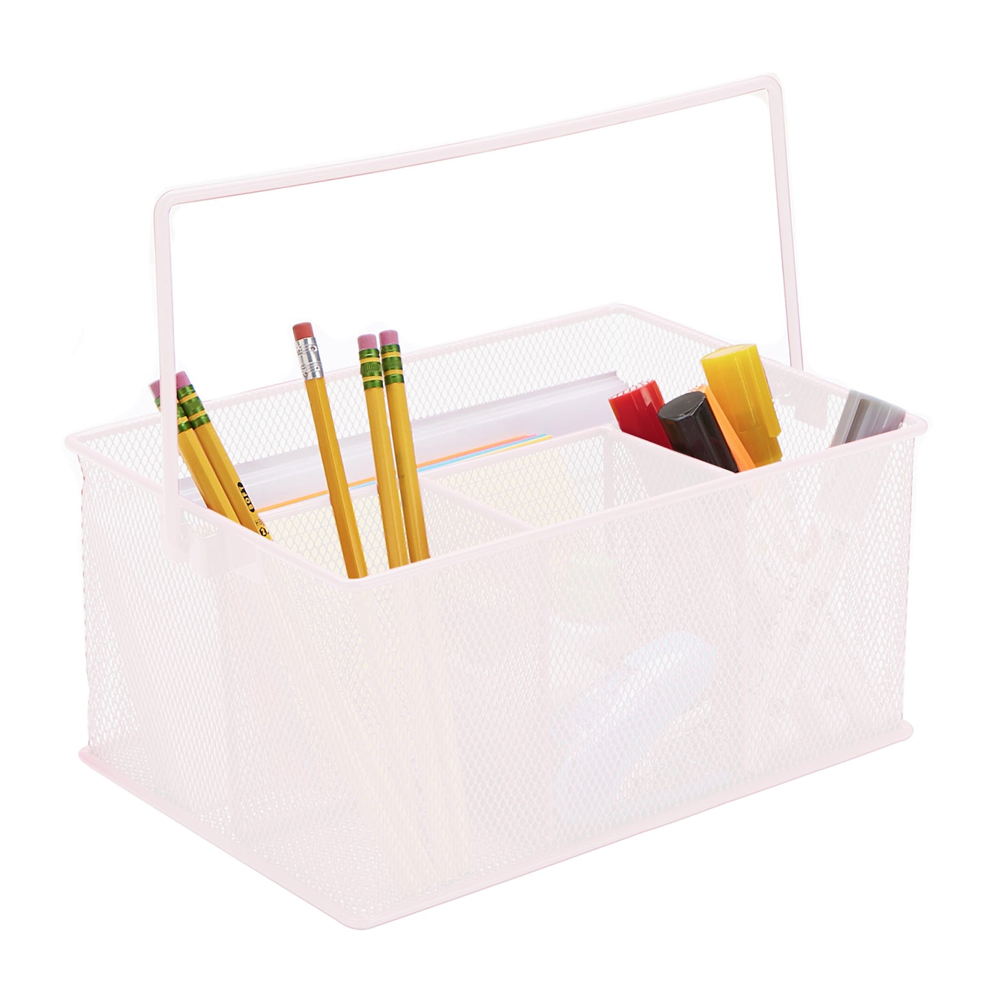 Mind Reader Multi-purpose Storage Caddy, Desktop Organizer, Cutlery Holder, Metal Mesh