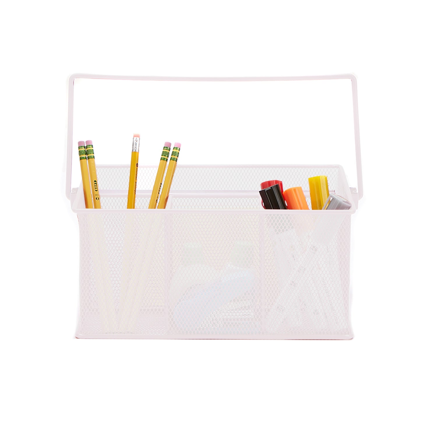 Mind Reader Multi-purpose Storage Caddy, Desktop Organizer, Cutlery Holder, Metal Mesh
