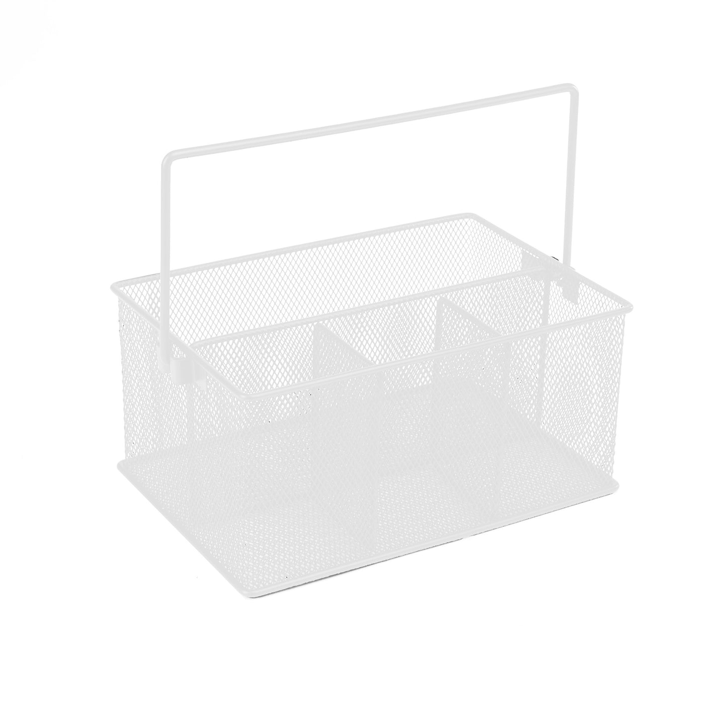 Mind Reader Multi-purpose Storage Caddy, Desktop Organizer, Cutlery Holder, Metal Mesh