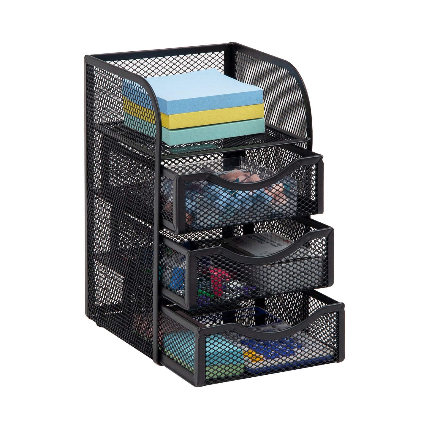 Mind Reader Desktop Accessory Storage, Paper Binder Clip Basket, Workspace, Office, Metal Mesh, 4.75"L x 5"W x 8"H