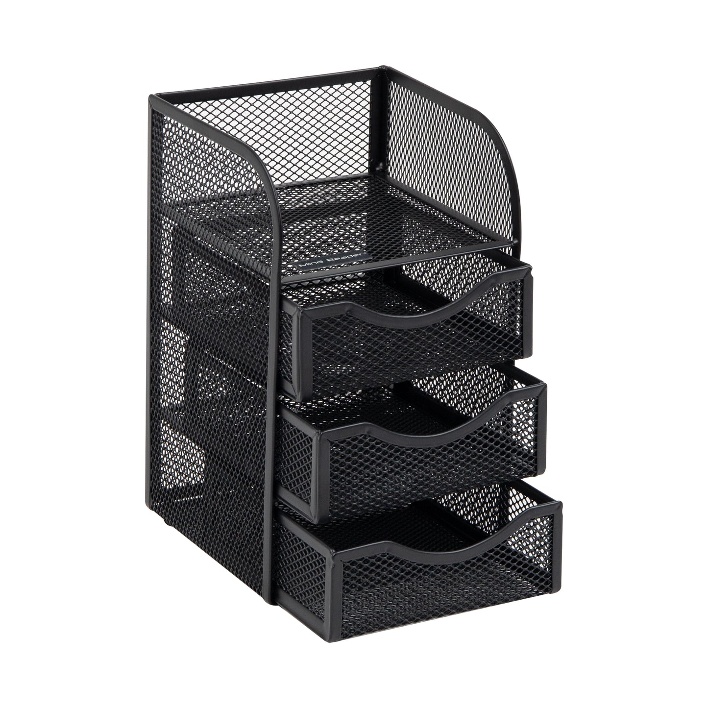 Mind Reader Desktop Accessory Storage, Paper Binder Clip Basket, Workspace, Office, Metal Mesh, 4.75"L x 5"W x 8"H