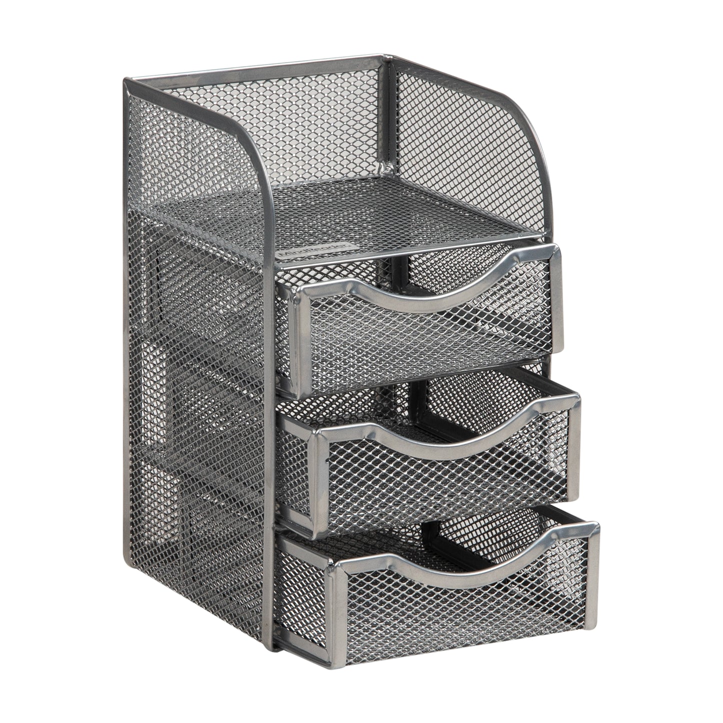 Mind Reader Desktop Accessory Storage, Paper Binder Clip Basket, Workspace, Office, Metal Mesh, 4.75"L x 5"W x 8"H