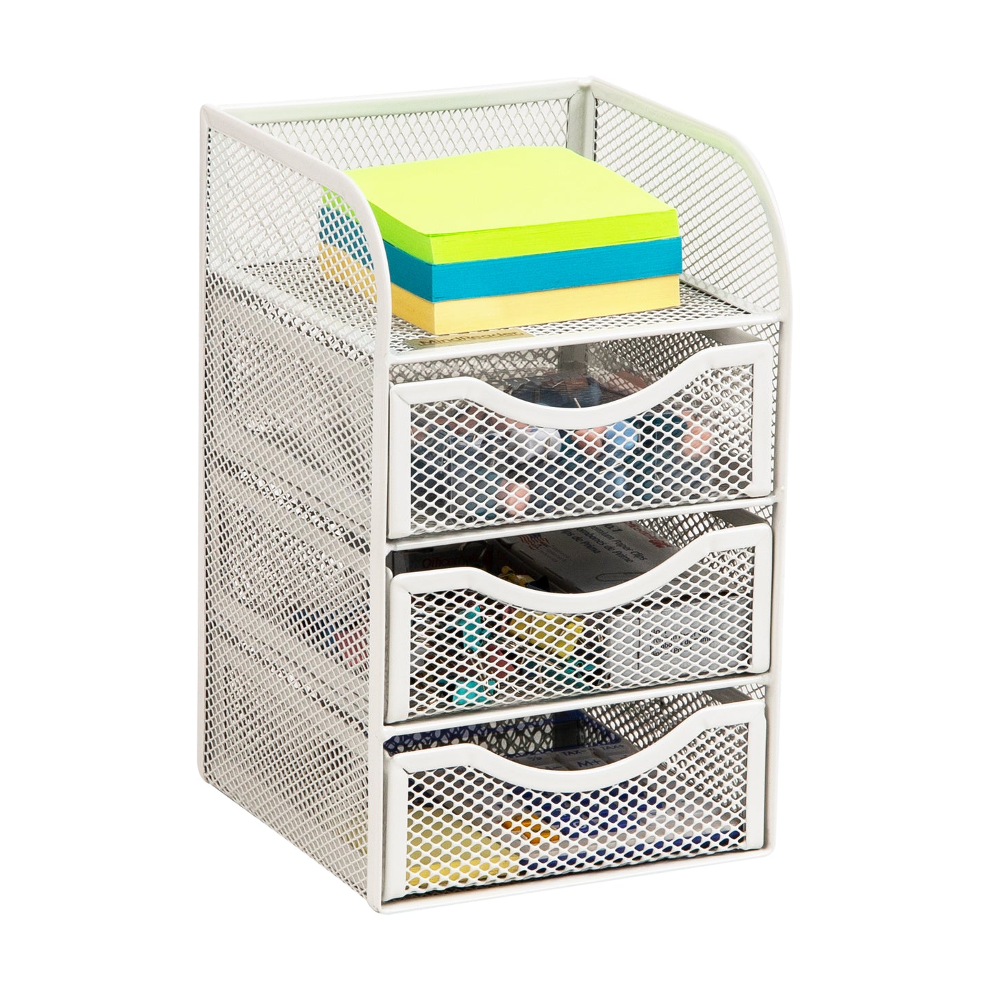 Mind Reader Desktop Accessory Storage, Paper Binder Clip Basket, Workspace, Office, Metal Mesh, 4.75"L x 5"W x 8"H